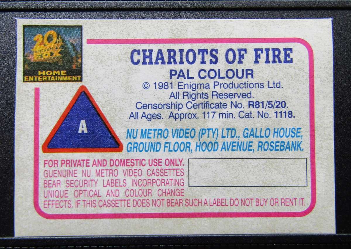 Chariots of Fire - Movie VHS Tape (1995)