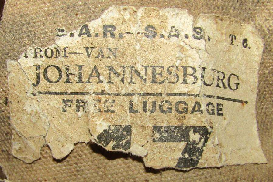 Old Military Kit Bag with SAR Railways Luggage Tag