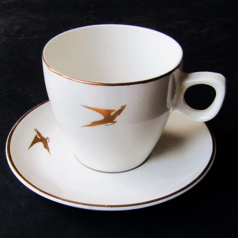 Old SAA Airways Flying Springbok First Class Cup and Saucer