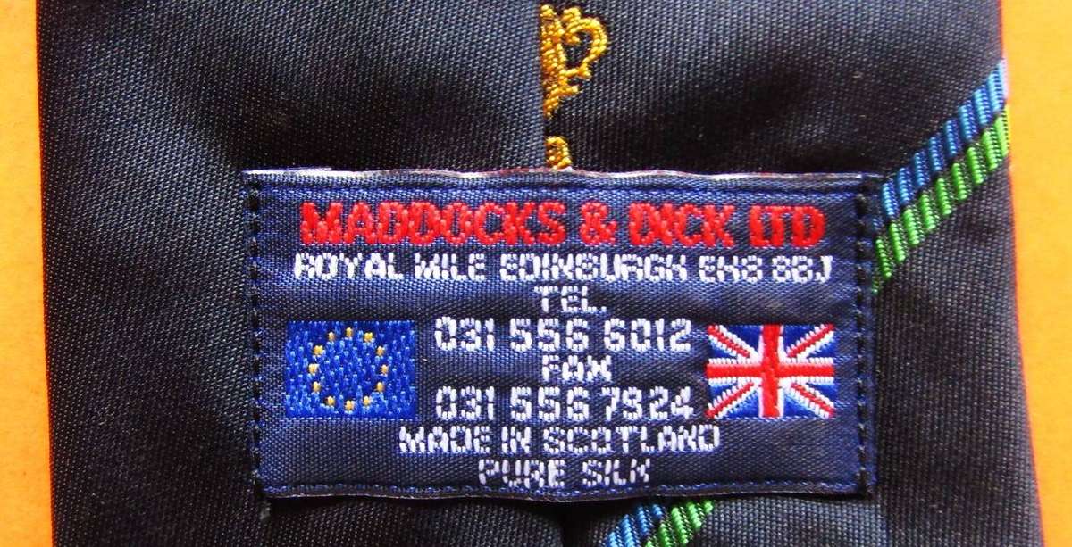 1995 World Cup Scottish Issued Springbok Rugby Neck Tie