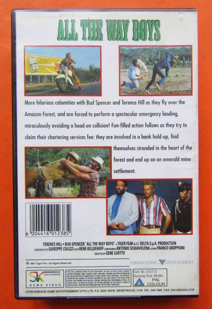 All the Way Boys - Bud Spencer - Movie VHS Tape (1997)