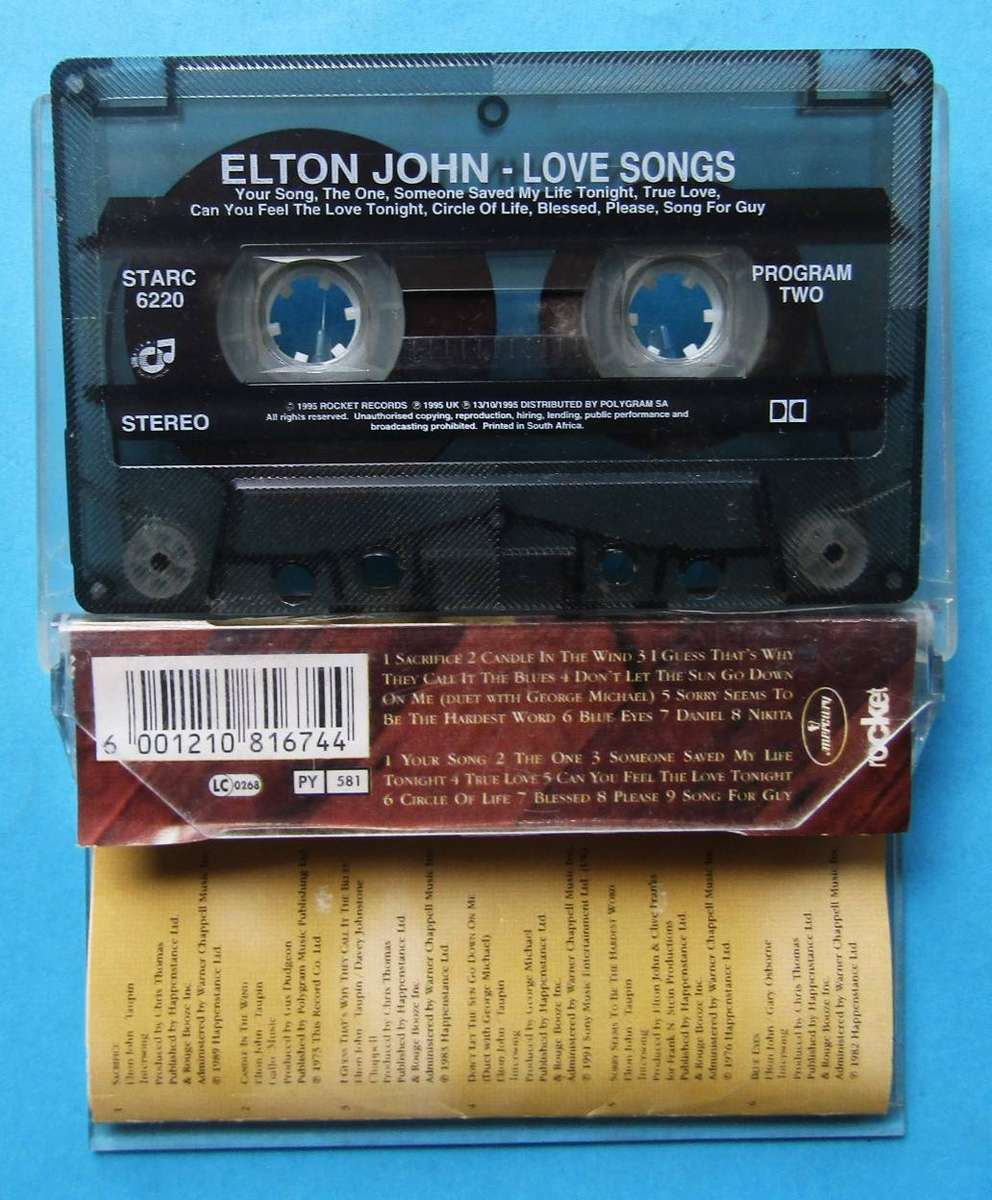 Elton John - Love Songs - Cassette Tape (1995)