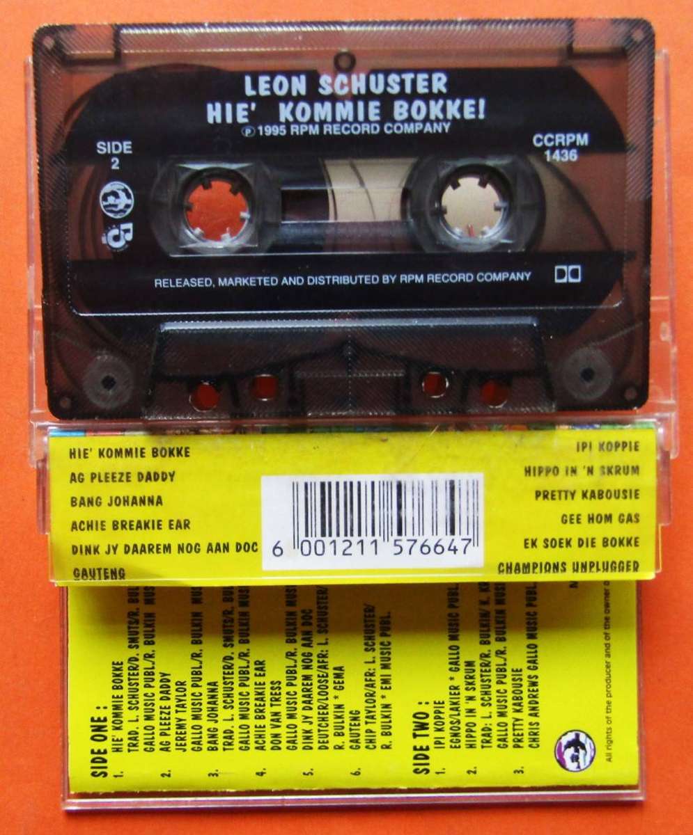 1995 Leon Schuster - Hie Kommie Bokke! - Rugby Cassette Tape