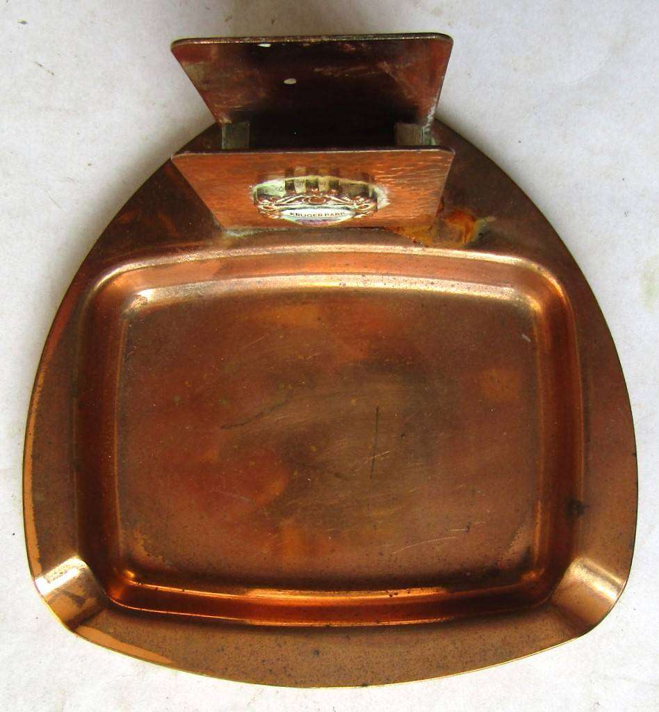Old Kruger Park Ashtray with Matchbox Holder