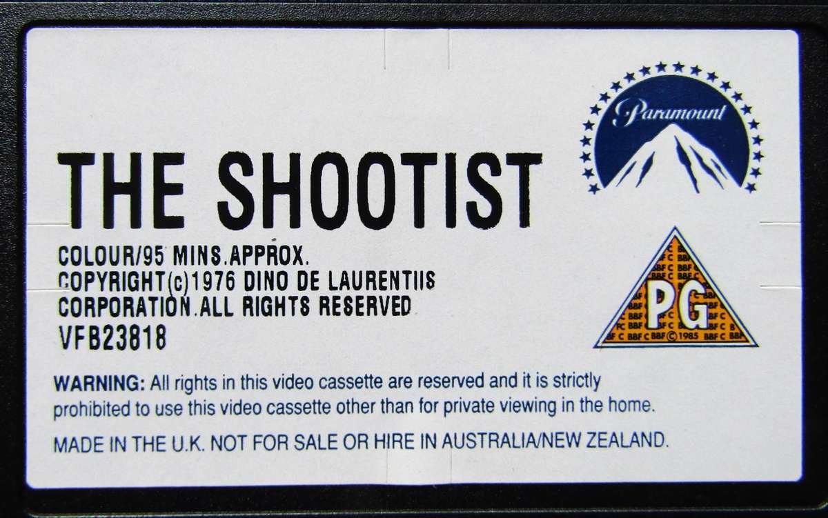 The Shootist - John Wayne - Movie VHS Tape (1976)