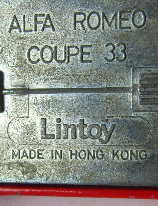 Old LinToy Alfa Romeo Coupe 33 Car