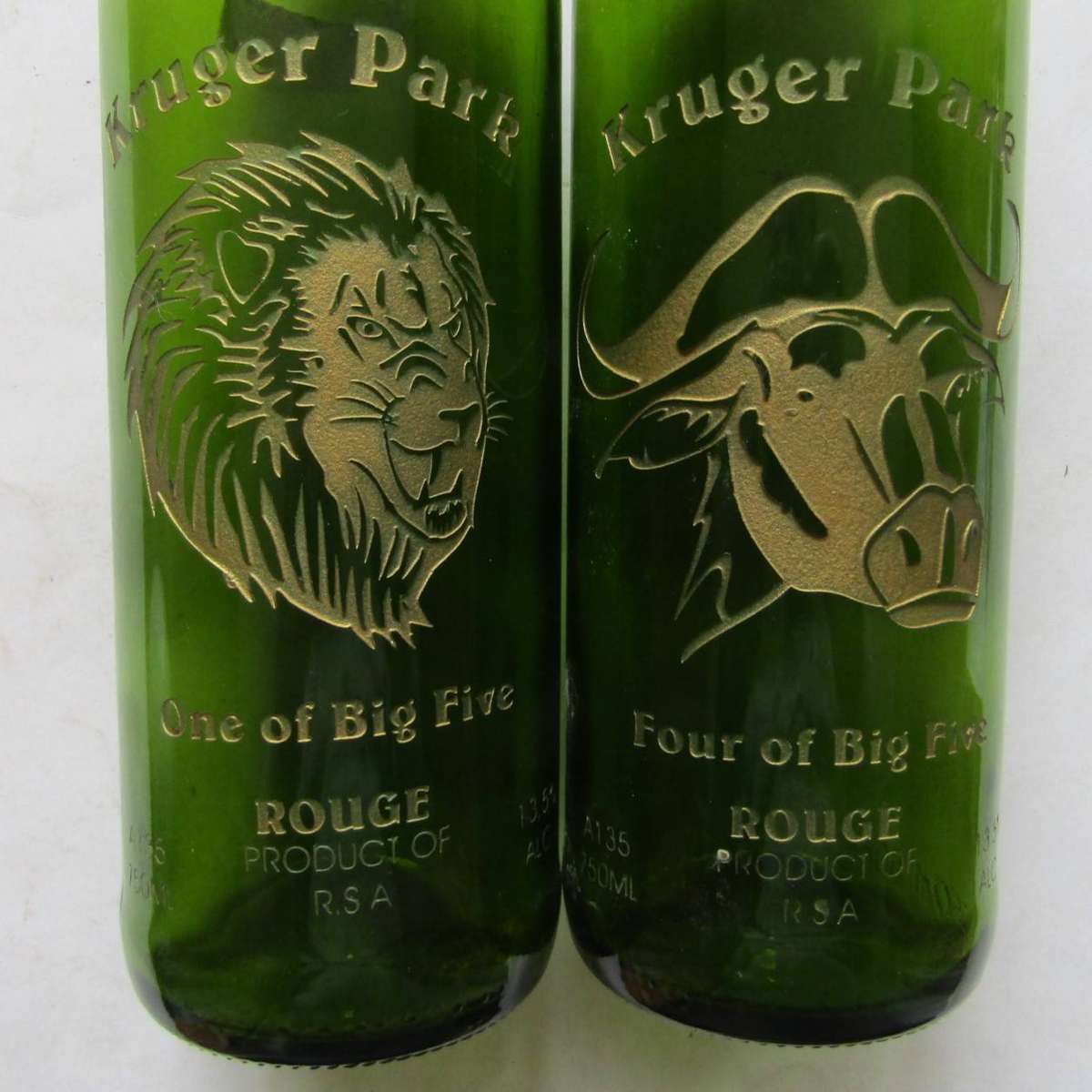 2 Old Kruger Park Empty Wine Bottles