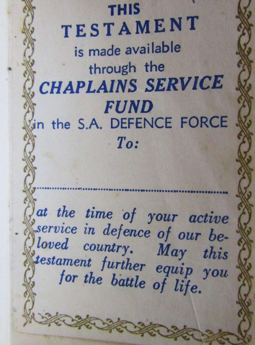 1976 SADF English Pocket Bible