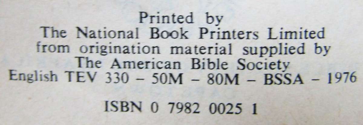 1976 SADF English Pocket Bible