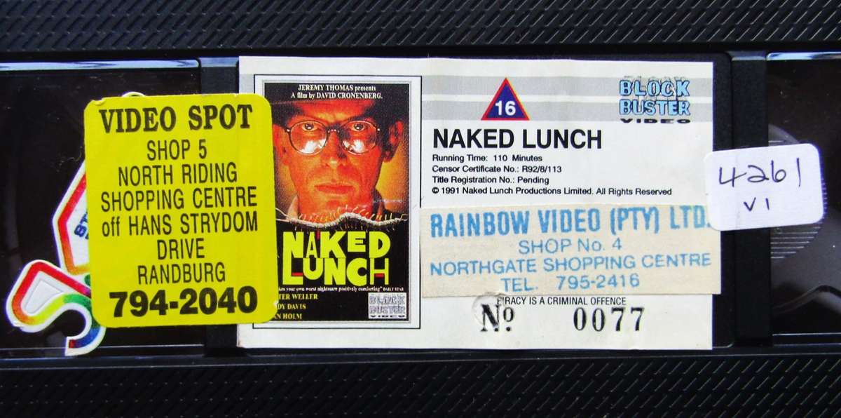Naked Lunch - Peter Weller - Dark Comedy Movie VHS Tape (1991)