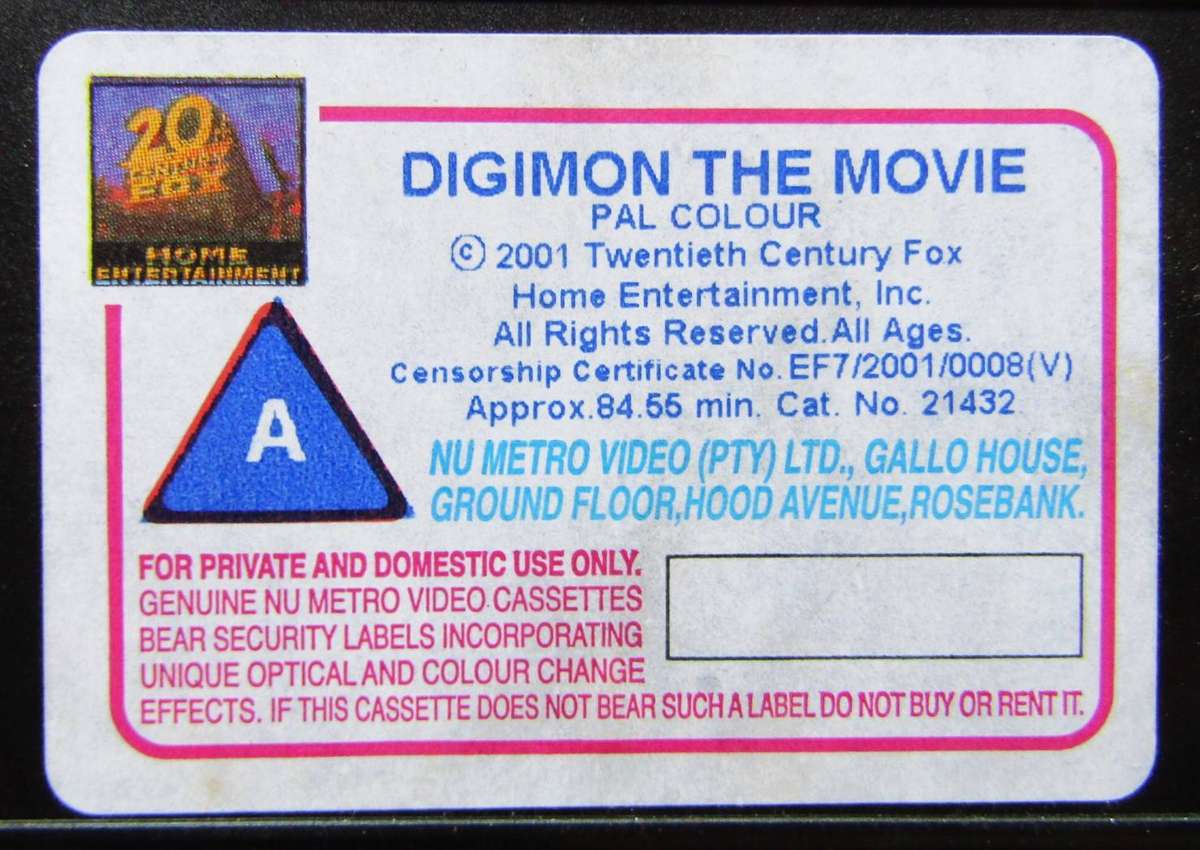 Digimon - The Movie - VHS Tape (2001)