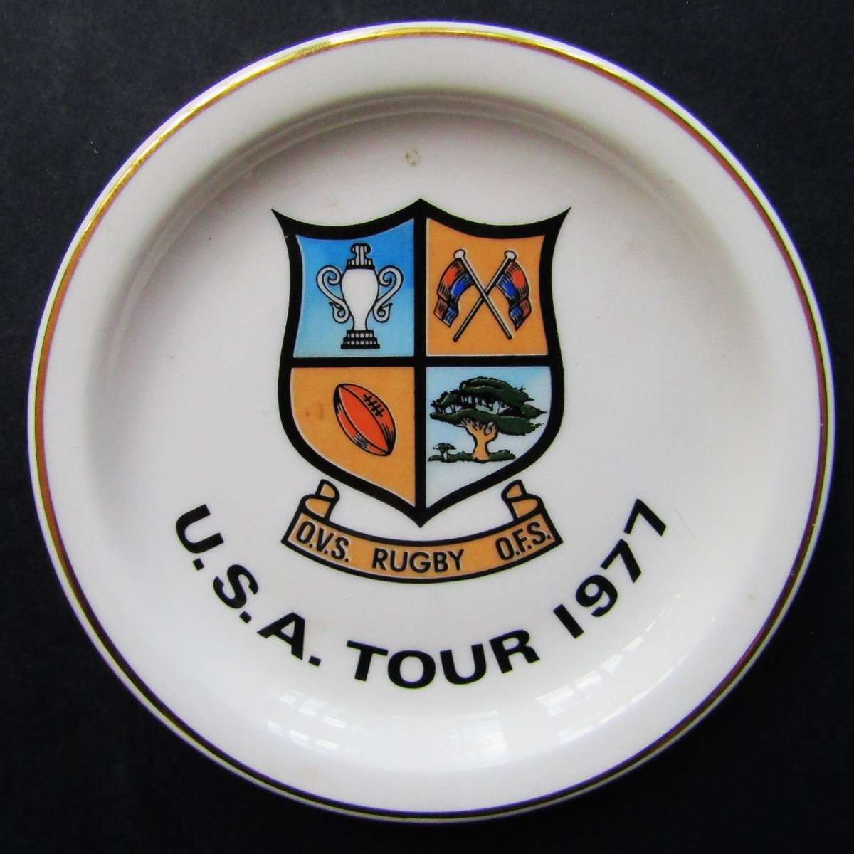 1977 USA Tour Vrystaat Rugby Display Plate