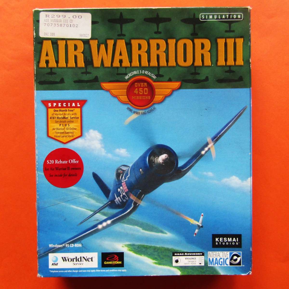 Air Warrior III - Big Box PC Game (1997)