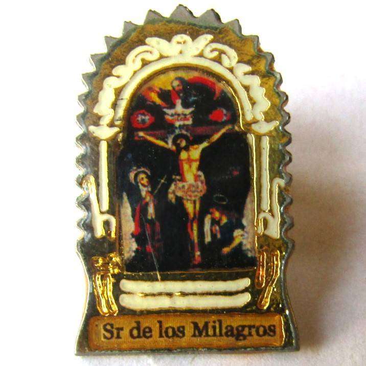 Old Spanish Roman Catholic Religious Lapel Pin Badge