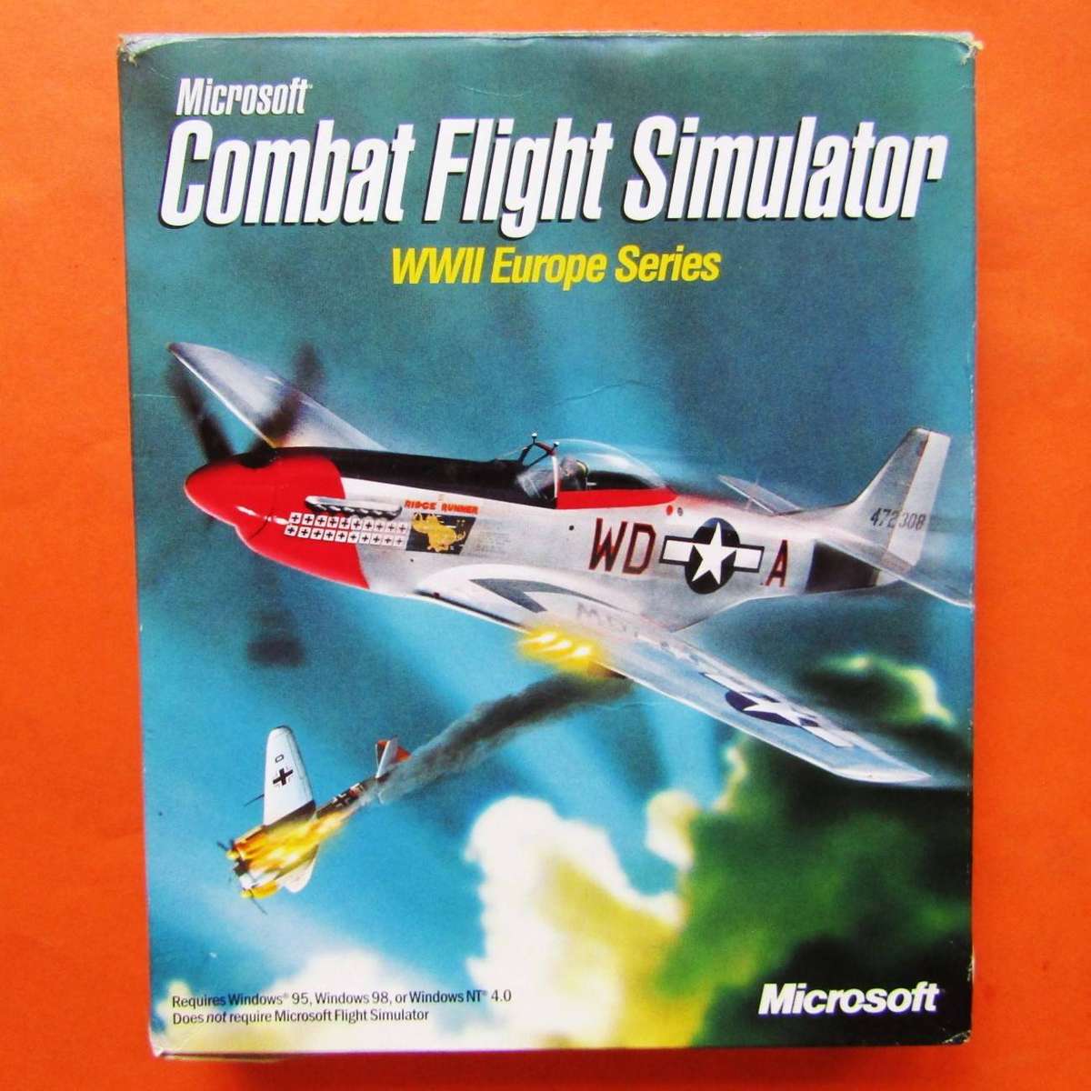 Box and Manual for a Microsoft Flight Simulator PC Game