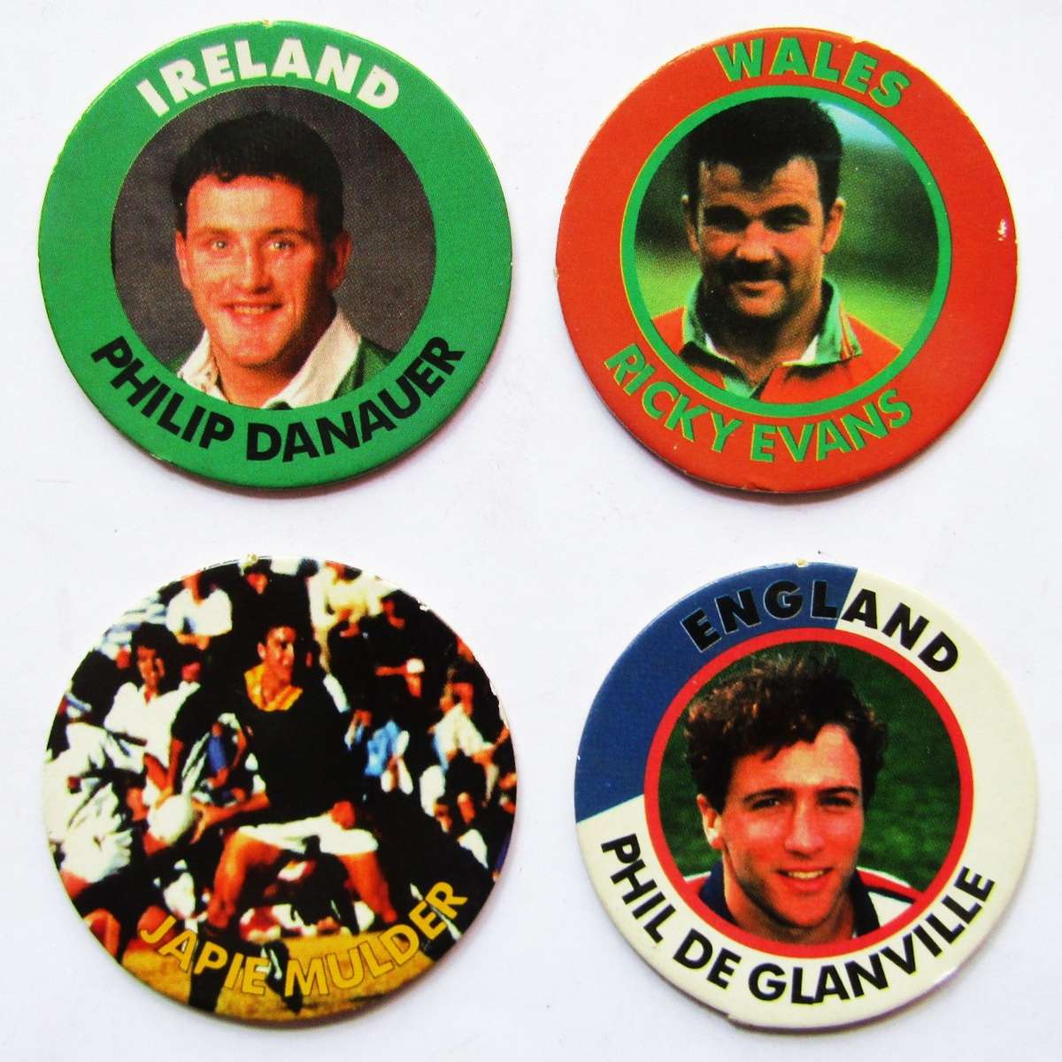 Lot of 4 Rugby World Cup Tazo Slammers from 1995