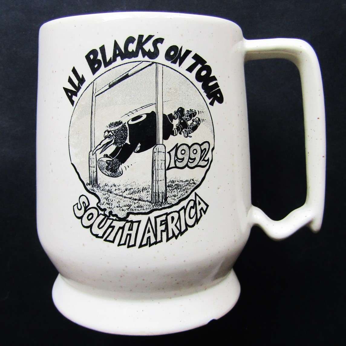 1992 All Blacks in South Africa Rugby Beer Mug