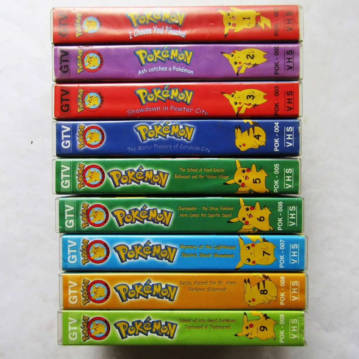Pokémon - Volumes 1 to 9 - VHS Video Tapes