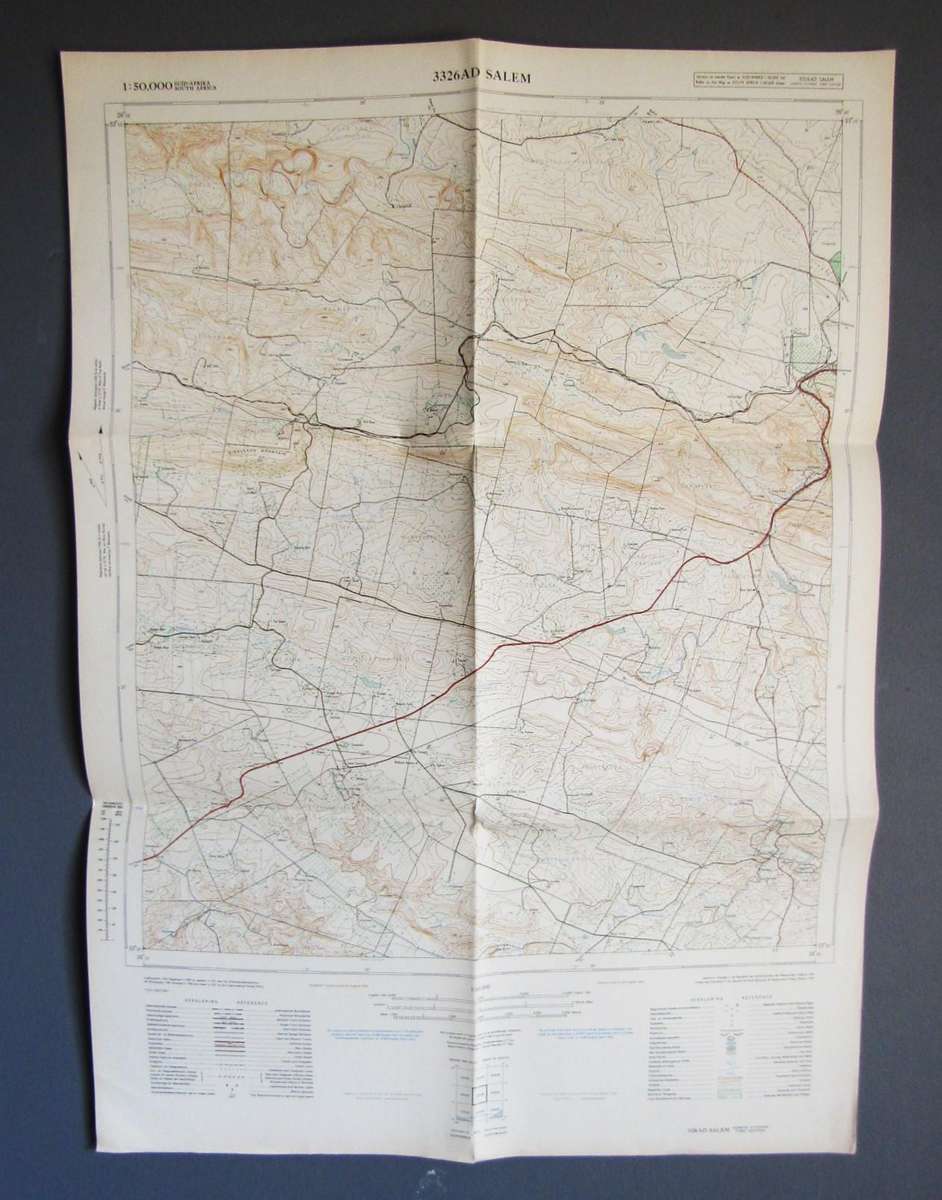 Large 1:50,000 Salem Map from 1962