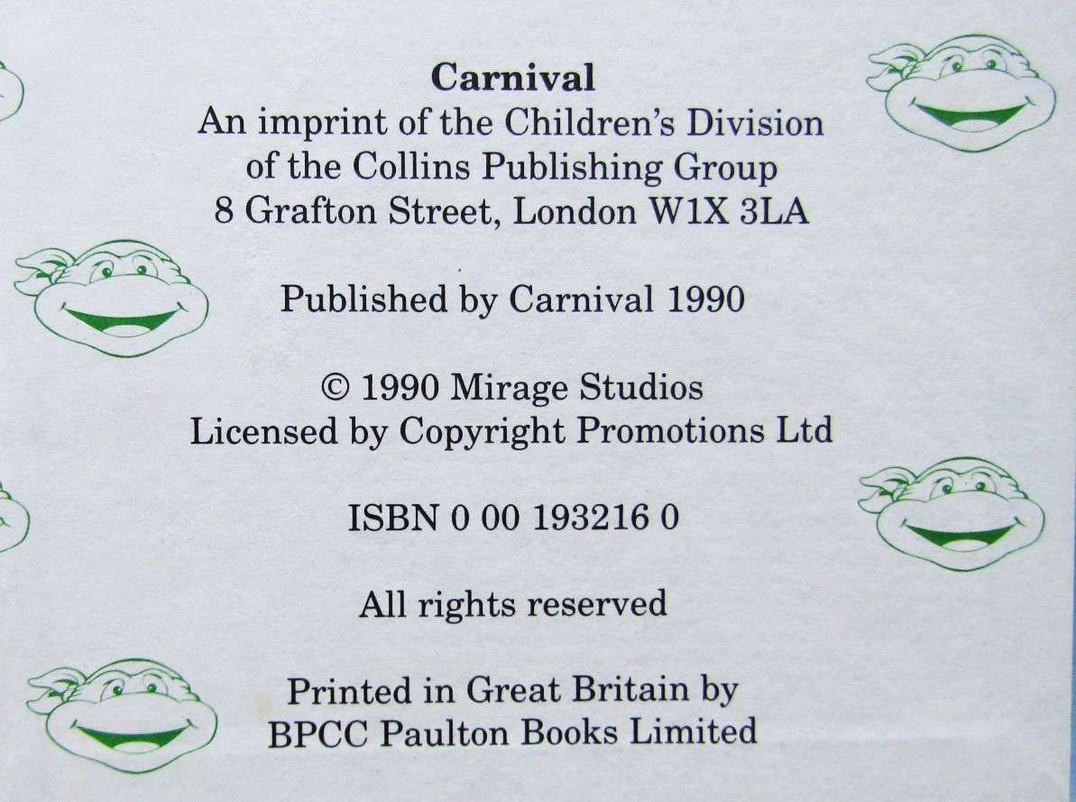 1990 Teenage Mutant Ninja Turtles - Hardcover Book