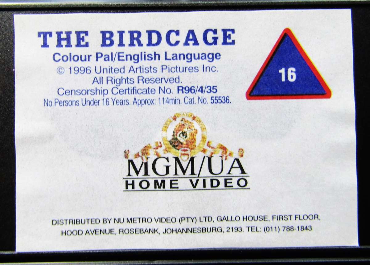 The Birdcage - Robin Williams - Movie VHS Tape (1996)