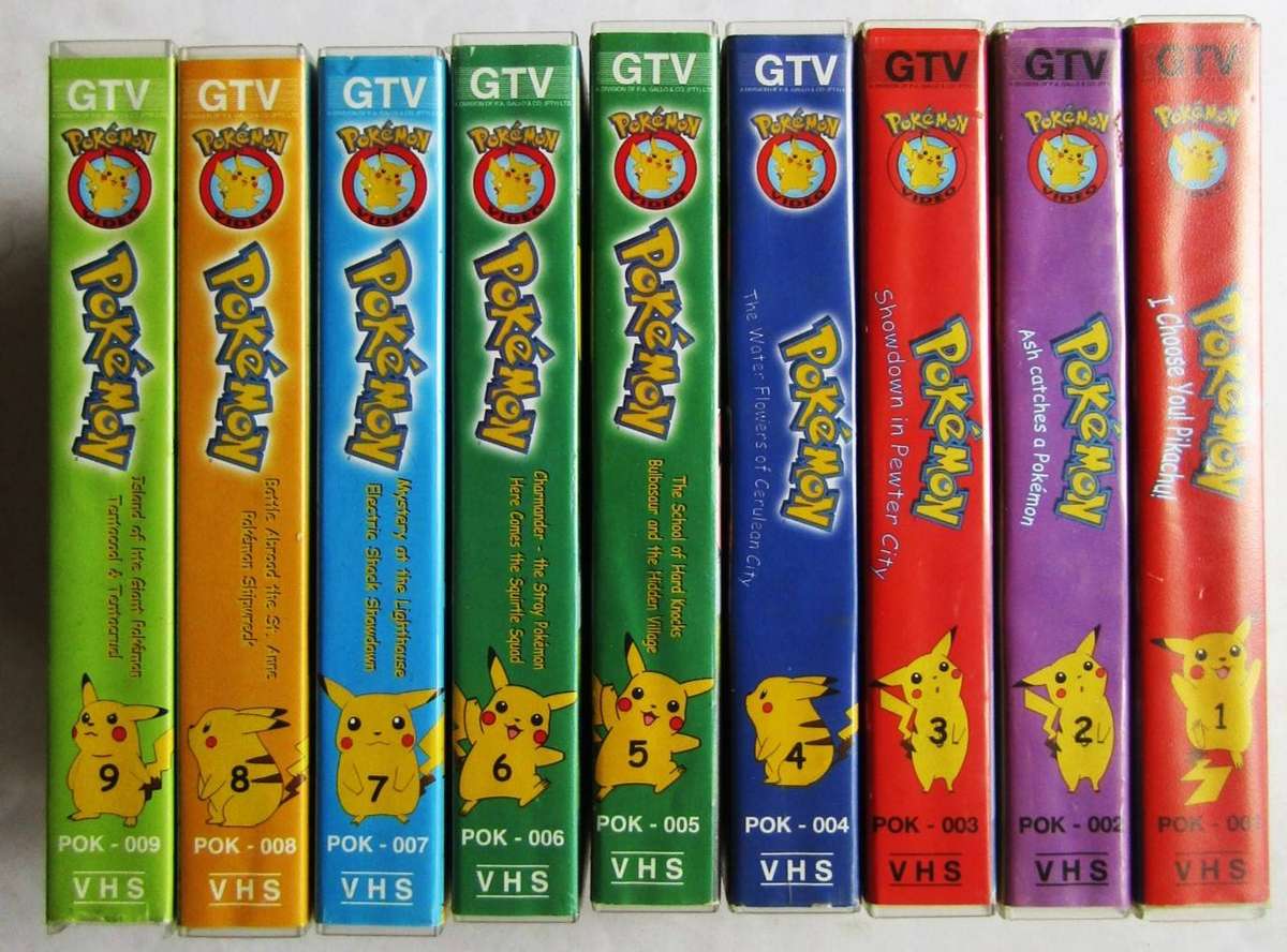 Pokémon - Volumes 1 to 9 - VHS Video Tapes