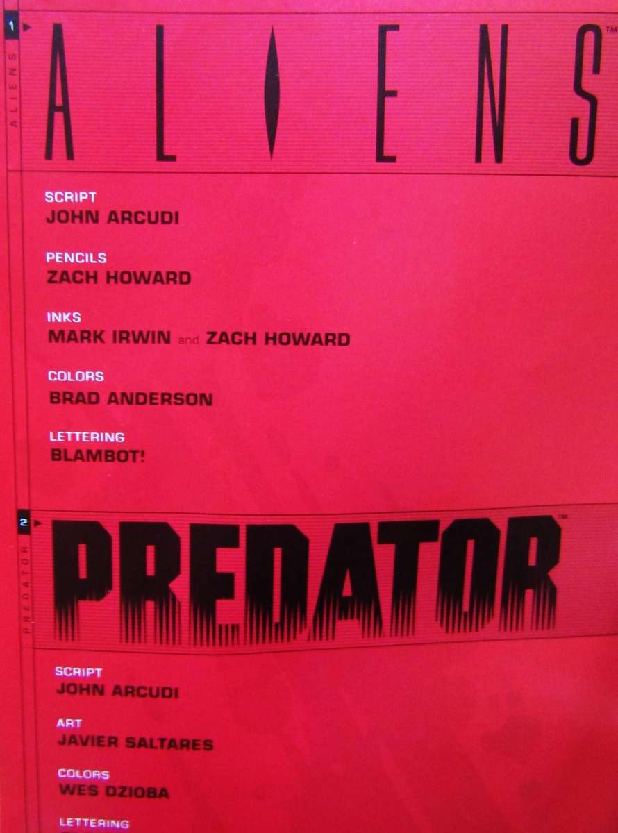 Aliens and Predator Comic Book (2009)