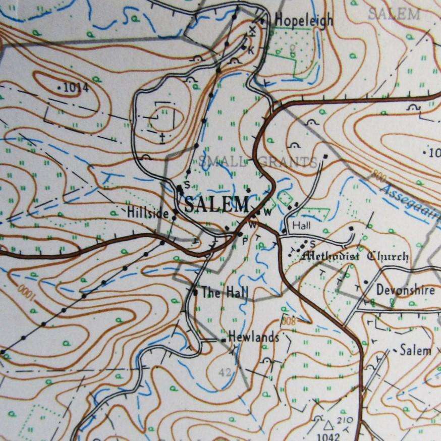 Large 1:50,000 Salem Map from 1962