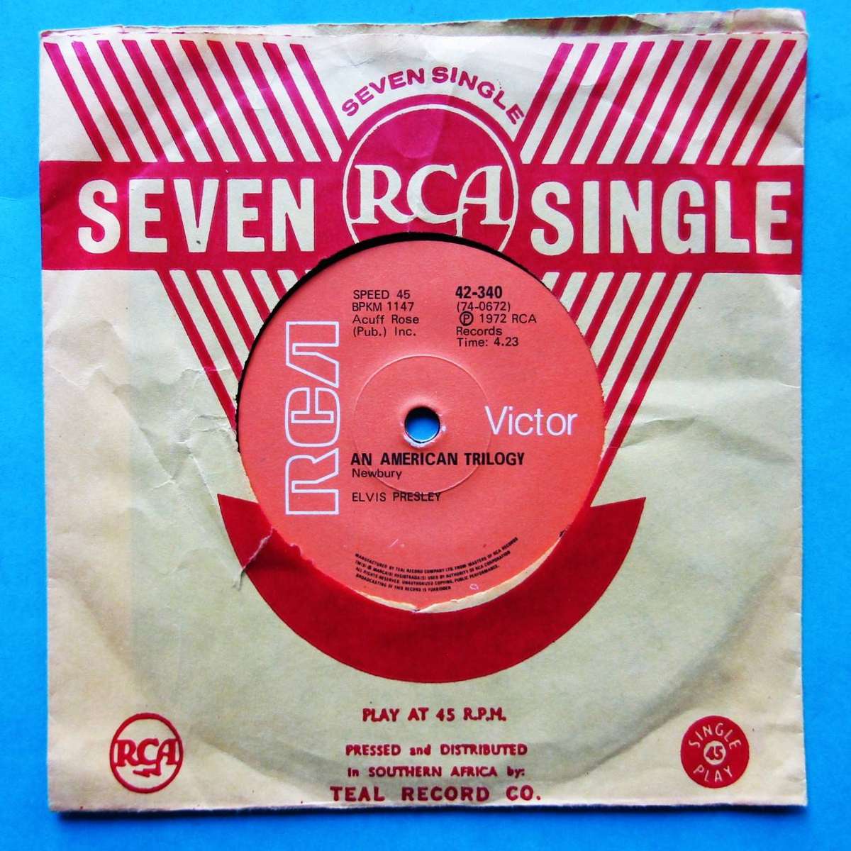Elvis Presley  An American Trilogy - Vinyl 7