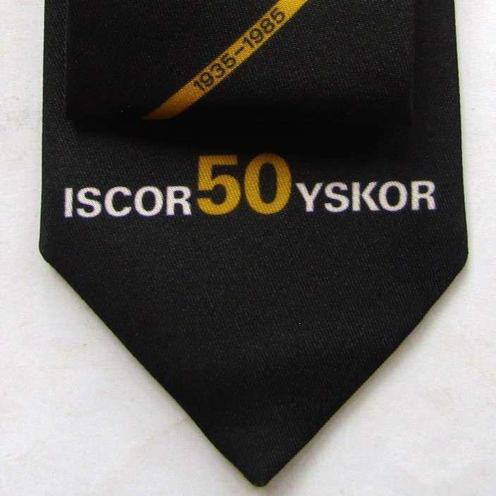 1985 Pretoria Iscor Rugby Club 50 Year Neck Tie