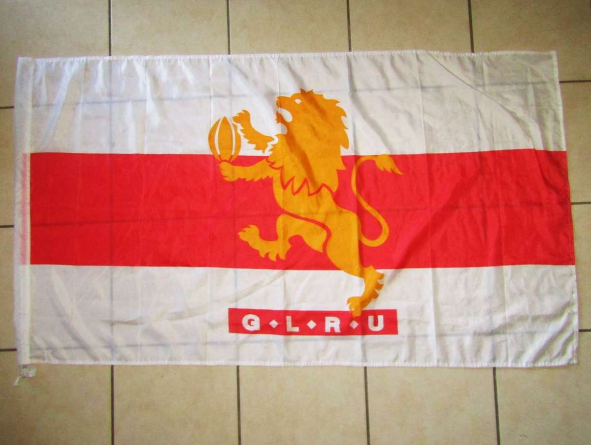 Large Old Golden Lions Rugby Flag