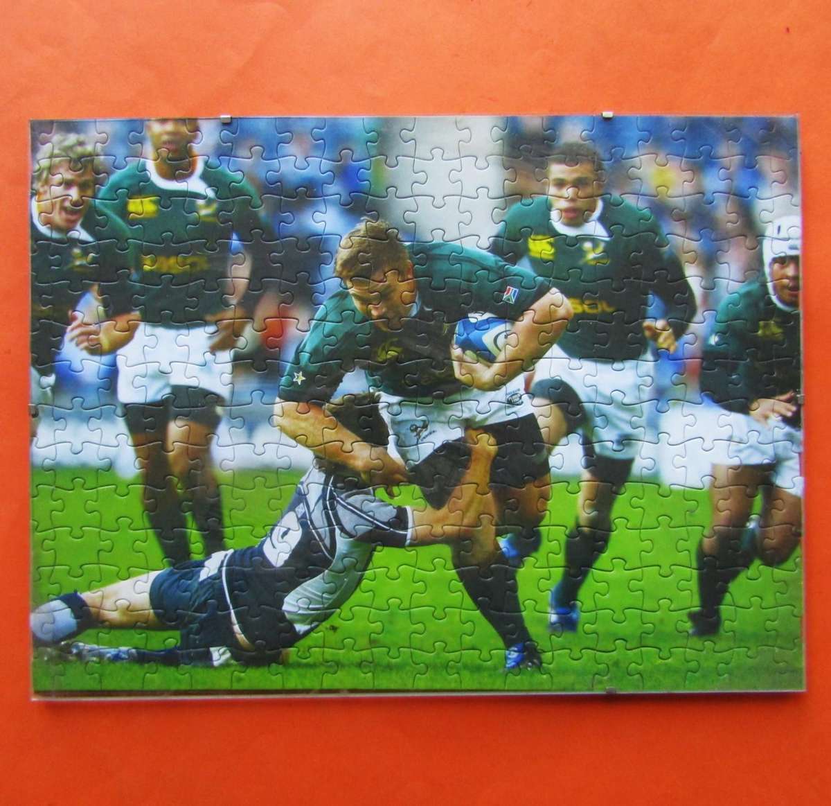 Old John Smit Springbok Rugby Framed Puzzle