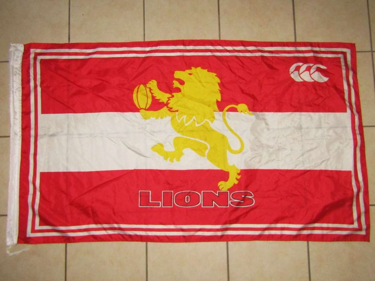 Large Canterbury Lions Rugby Flag