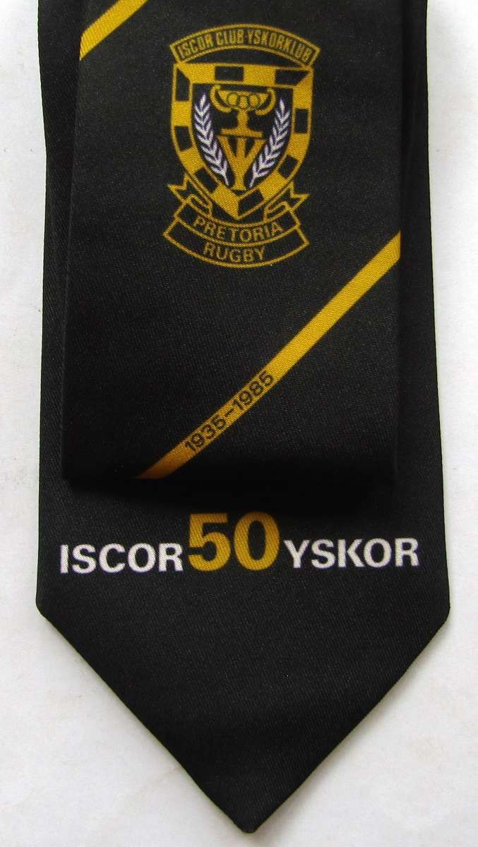 1985 Pretoria Iscor Rugby Club 50 Year Neck Tie