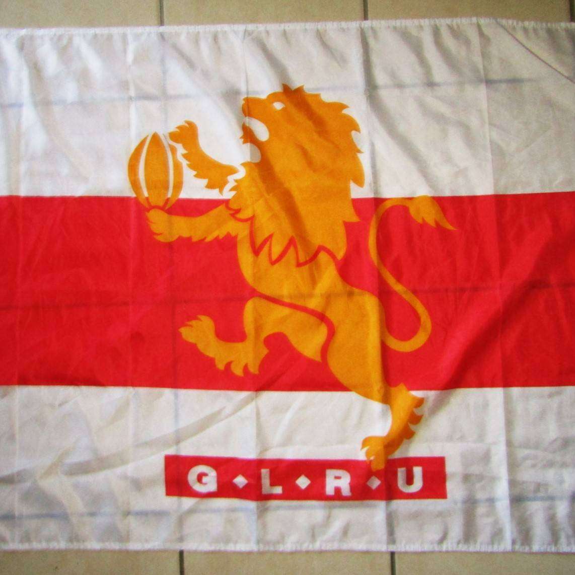 Large Old Golden Lions Rugby Flag