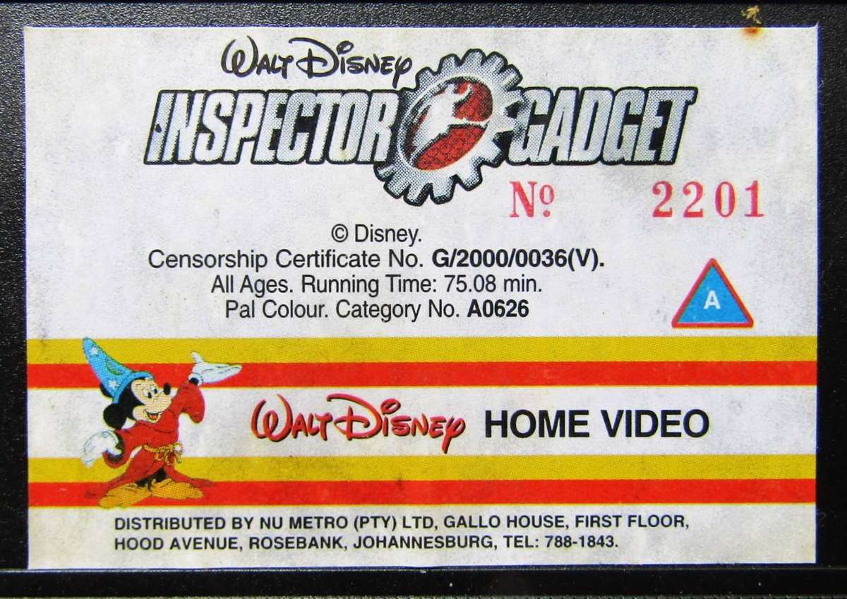 Inspector Gadget - Walt Disney - Movie VHS Tape (2000)