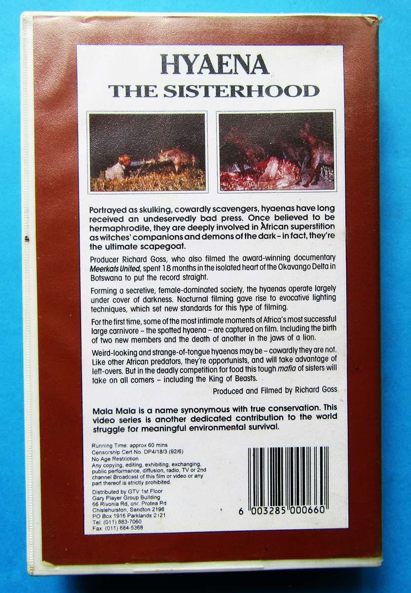 Hyaena - The Sisterhood - VHS Video Tape (1992)