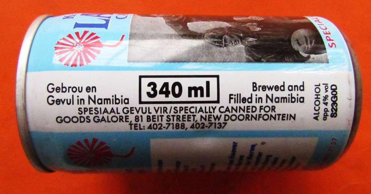 1990 Captains Lager Noord Transvaal Rugby Beer Can