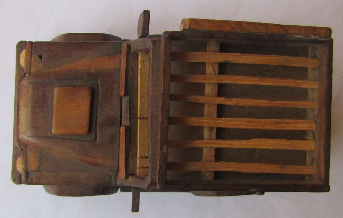 Old Malawi Hand Made Wooden Jeep