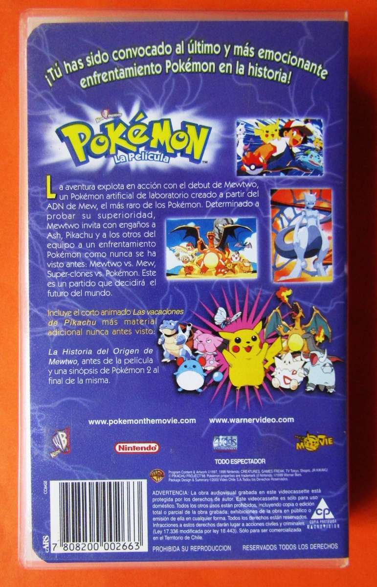 Pokemon - The First Movie - Spanish Edition VHS Tape (2000)
