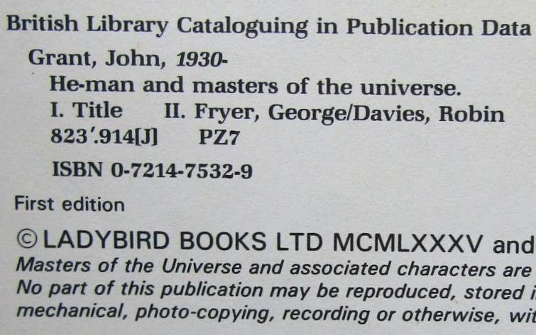 1985 He-Man and Masters of the Universe - Big First Edition Hardcover Book