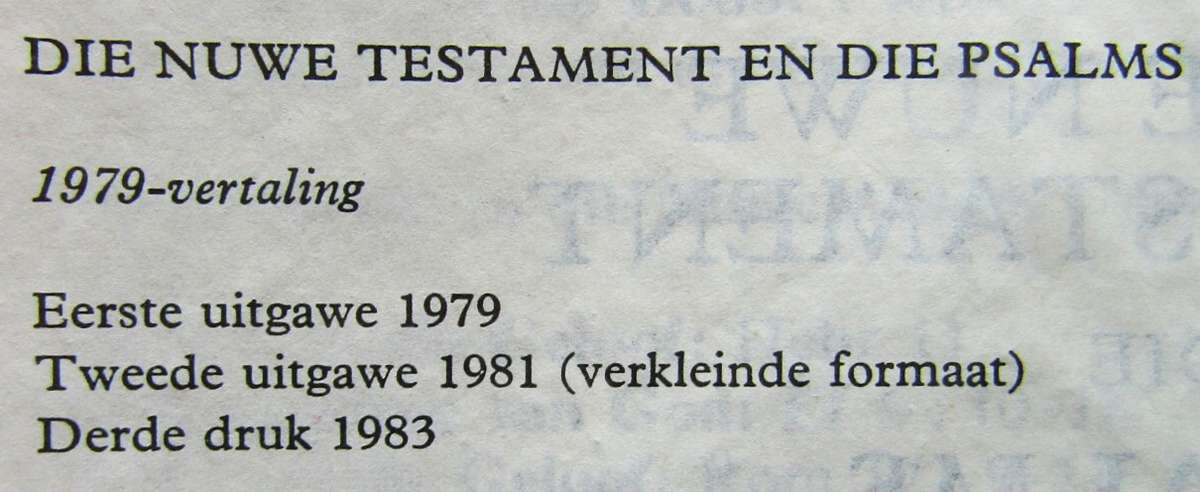 1983 SADF Afrikaans Pocket Bible