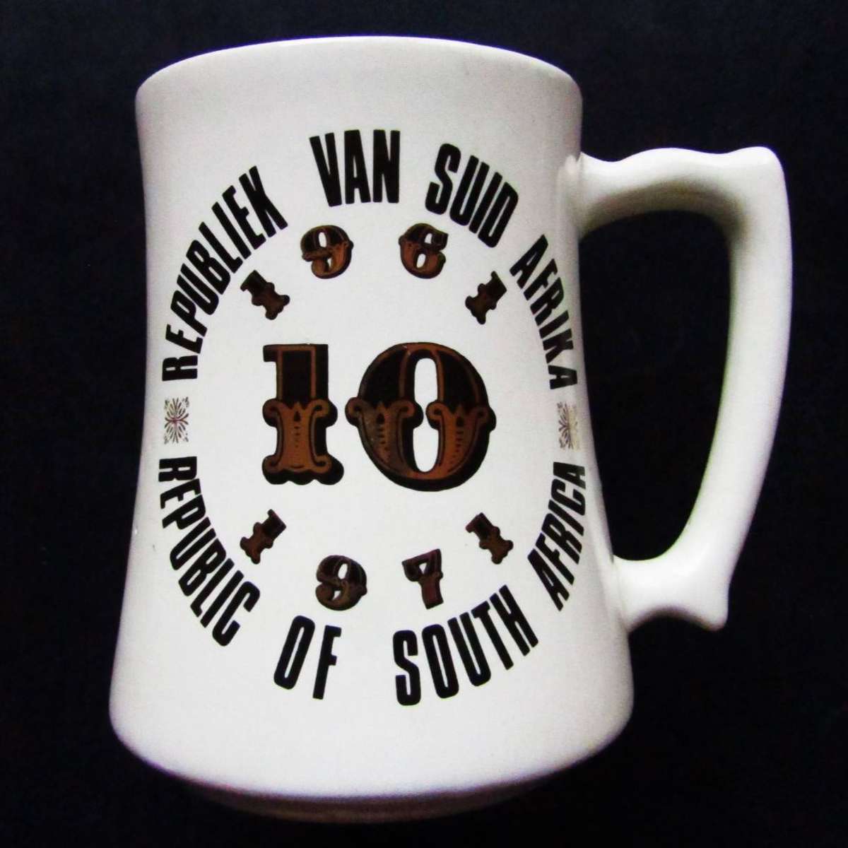 1971 SA Republiek 10 Year Anniversary Beer Mug