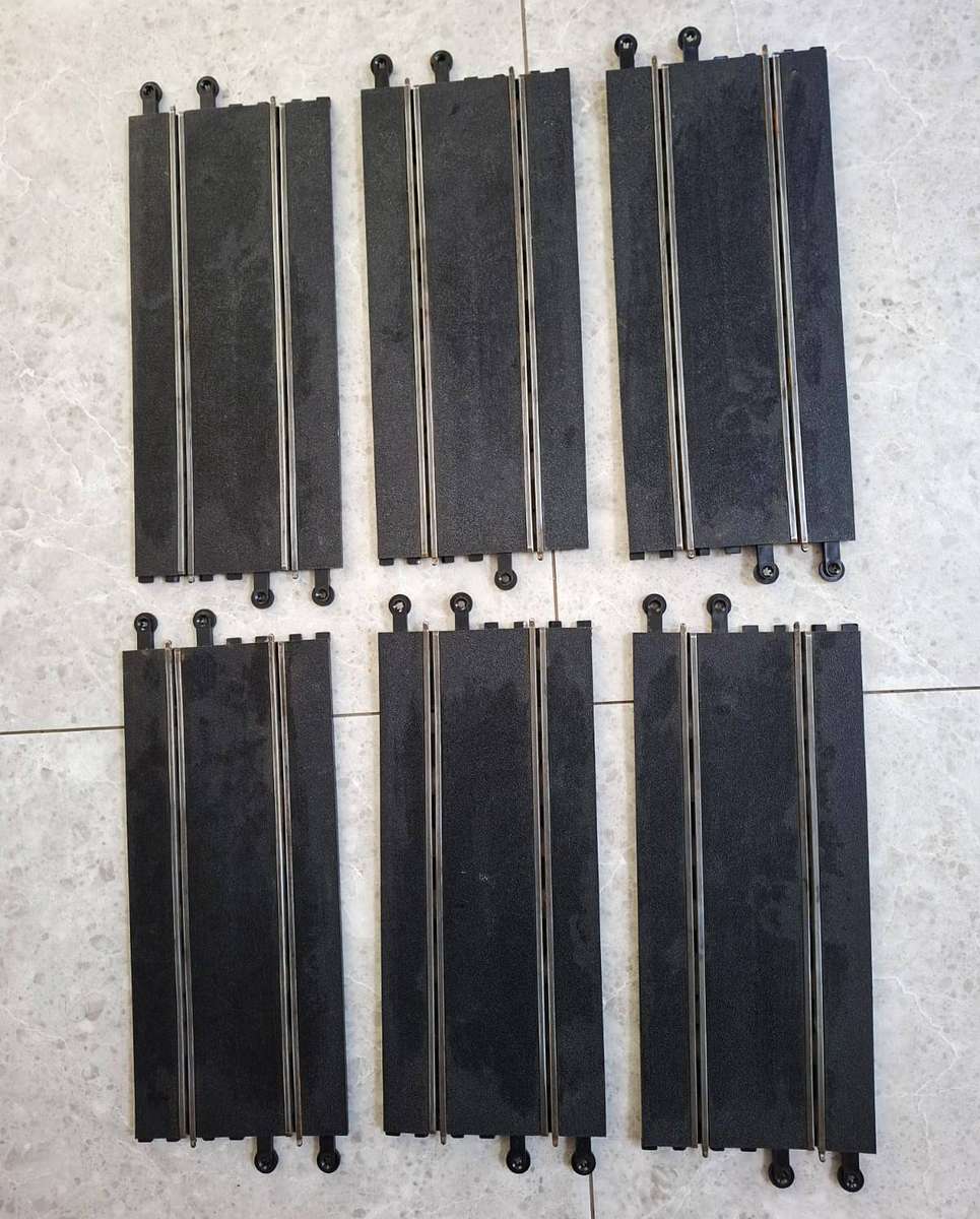 6 Vintage Hornby Slot Car Tracks - Made in Great Britain