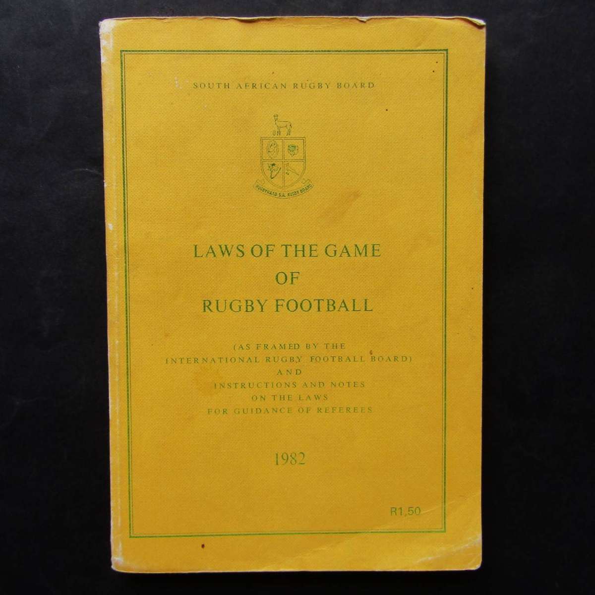 1982 SA Rugby Laws of the Game Book
