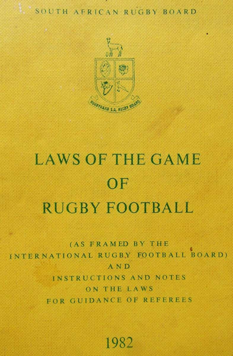 1982 SA Rugby Laws of the Game Book