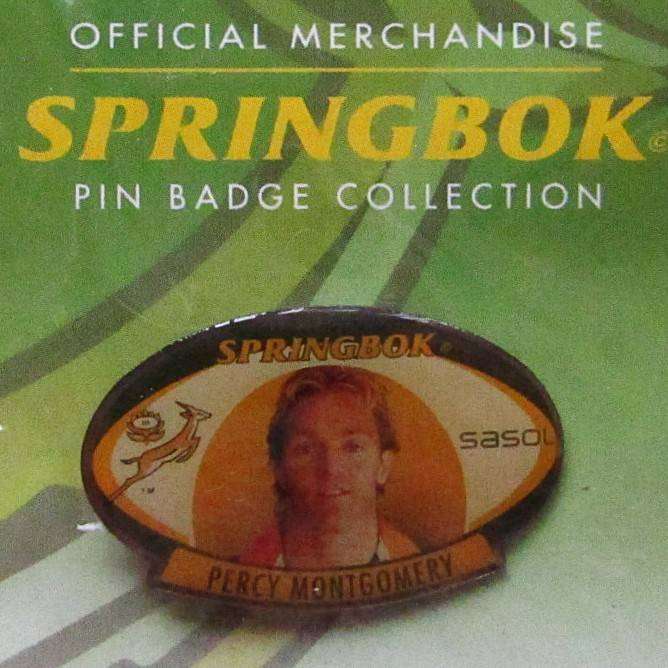 Percy Montgomery Springbok Rugby Pin Badge