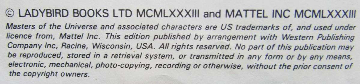 1983 He-Man Masters of the Universe - Hardcover Book