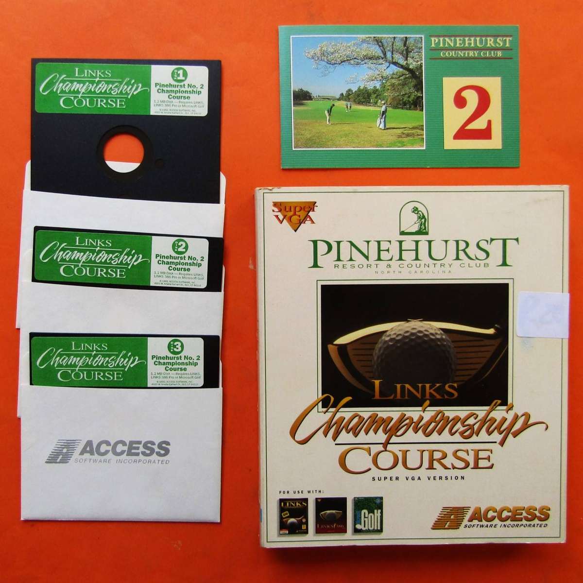 Pinehurst Links Championship Course - Big Box Floppy Disk PC Game (1992)