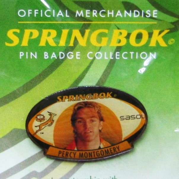 Percy Montgomery Springbok Rugby Pin Badge